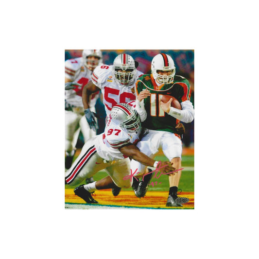 KENNY PETERSON AUTOGRAPHED 8X10 PHOTO WITH COA OHIO STATE