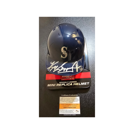 Ken Griffey Jr Signed Seattle Mariners Mini Helmet With COA - Fan Freaks