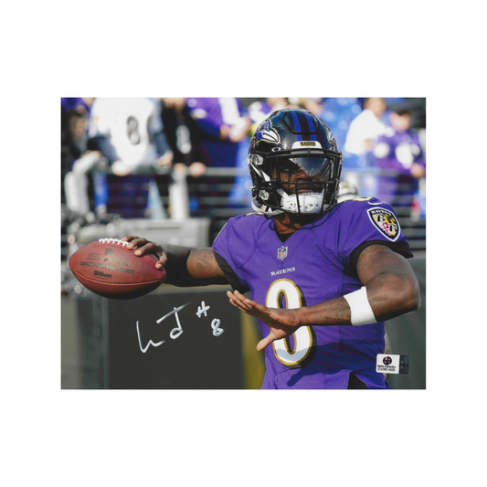 Lamar Jackson Baltimore Ravens Autographed 8x10 Photo With COA - Fan Freaks