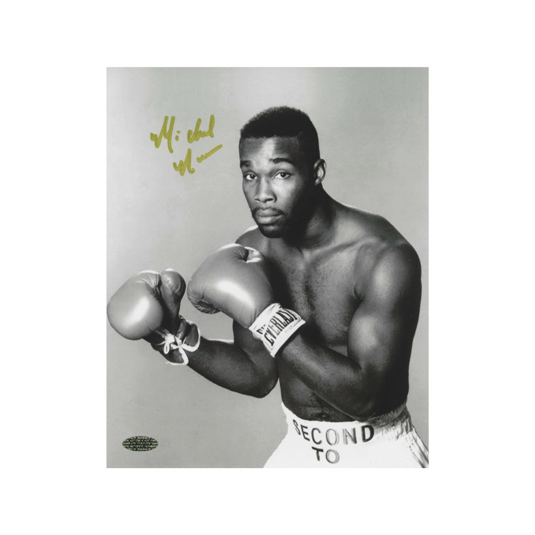 MICHAEL NUNN AUTOGRAPHED 8X10 PHOTO BOXING WITH COA