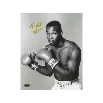 Michael Nunn autographed framed 8x10 boxing photograph with COA, first listing image