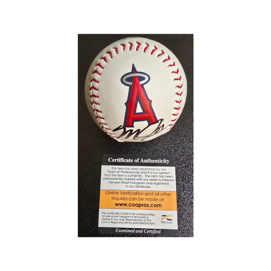 Mike Trout Signed Angels Rawlings Logo Baseball With COA - Fan Freaks