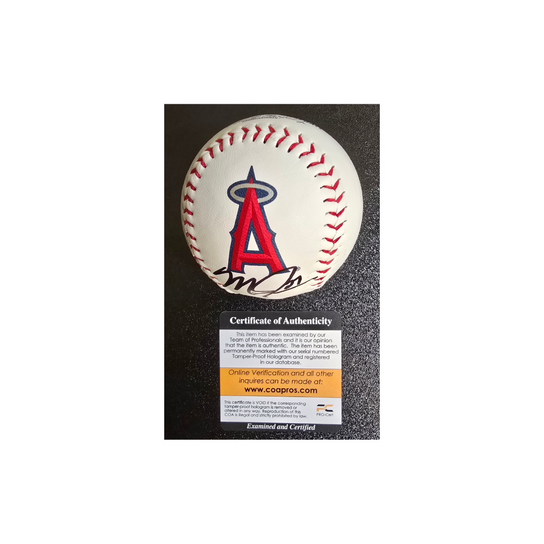 Mike Trout Signed Angels Rawlings Logo Baseball With COA - Fan Freaks