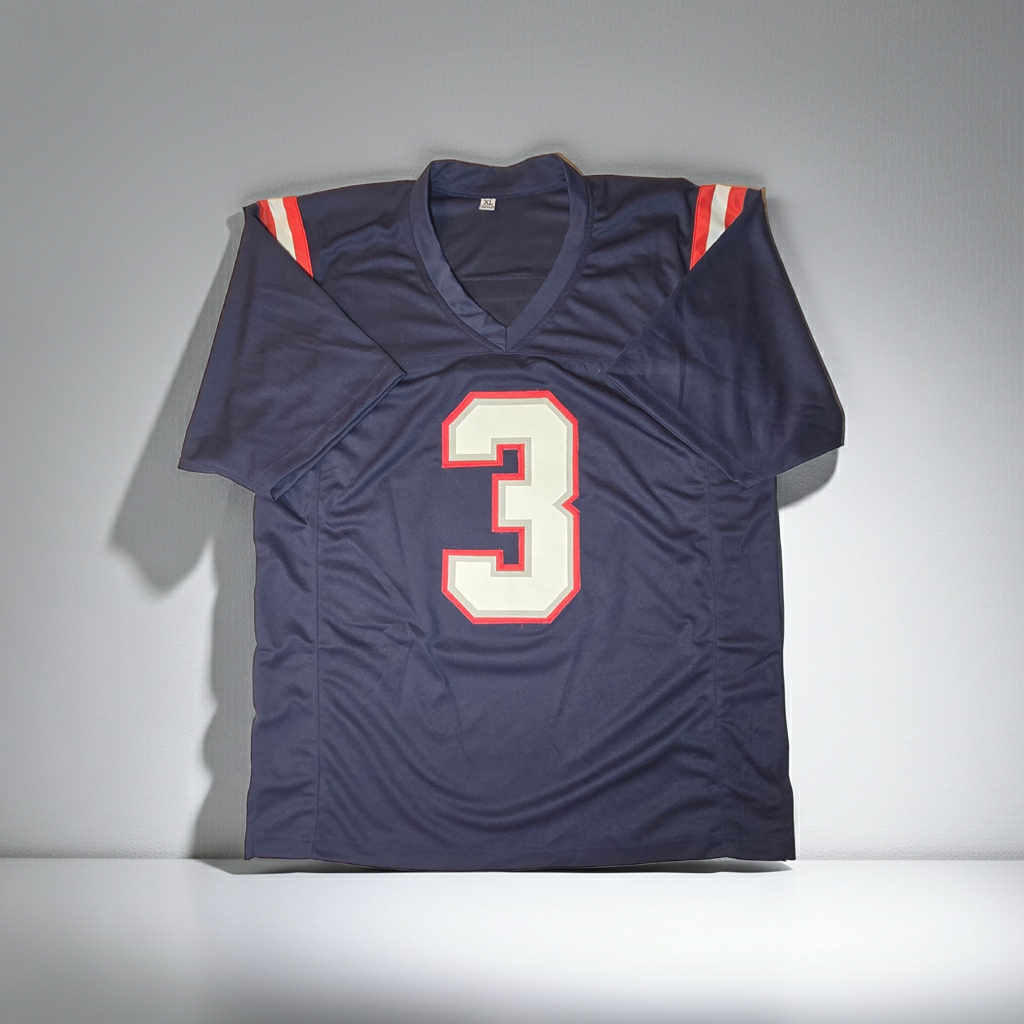 DeMario Douglas New England Patriots Autographed Football Jersey Beckett Hologram