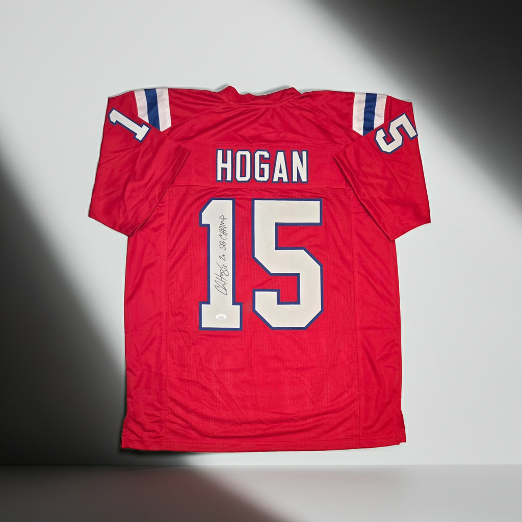 Chris Hogan New England Patriots Autographed & Insc Football Jersey coa (XL)