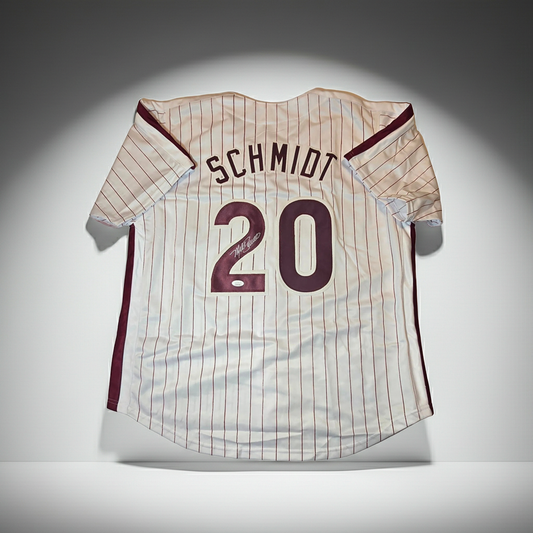 Mike Schmidt Autographed Pinstriped Baseball Jersey With COA