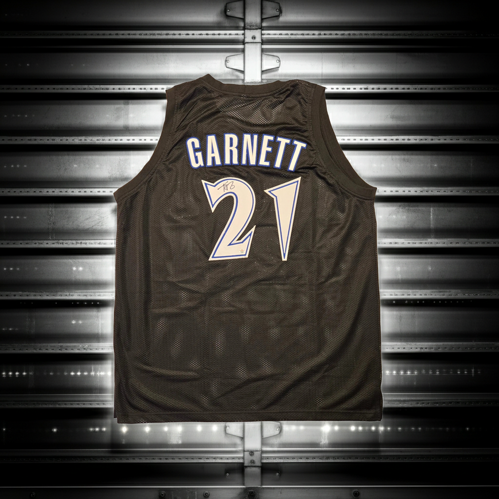 Kevin Garnett Of The Minnesota Timberwolves signed basketball jersey PAAS COA