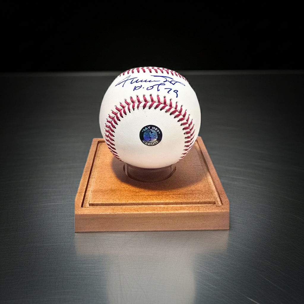 Willie Mays of the SF Giants signed HOF 79 ROMLB baseball Say Hey Authenticated HOLOGRAM