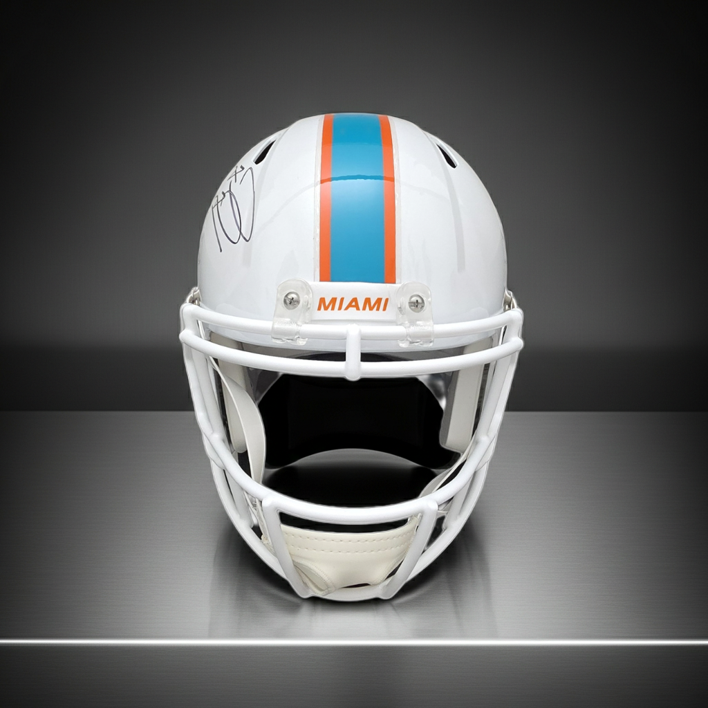 Tua Tagovailoa of the Miami Dolphins autographed full size Replica football helmet Fanatics COA