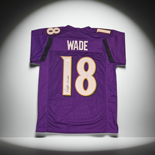 Dayton Wade Baltimore Ravens Autographed Custom Football Jersey With COA (XL)
