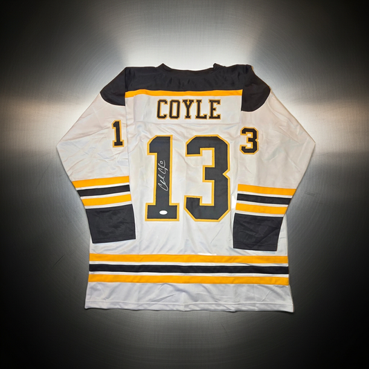 Charlie Coyle Boston Bruins Autographed Custom Hockey Jersey coa