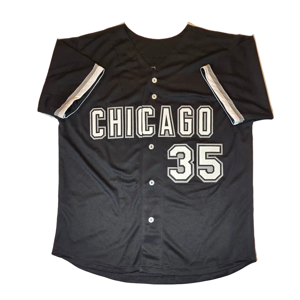 Frank Thomas Chicago White Sox Autographed Black Baseball Jersey coa