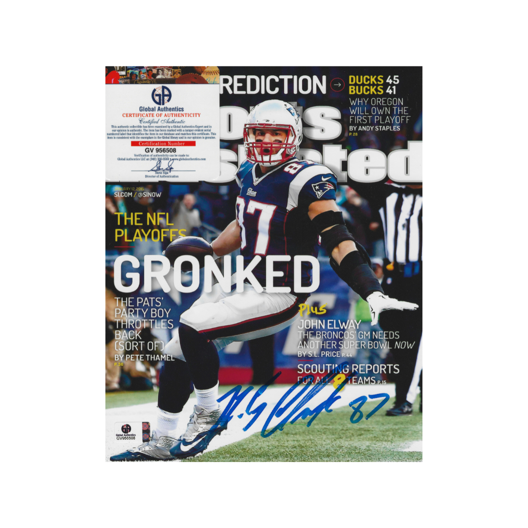 Rob Gronkowski New England Patriots Autographed 8x10 Photo coa - Fan Freaks