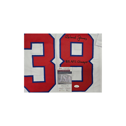 Roland James New England Patriots autographed inscribed custom football jersey with JSA COA, first product image