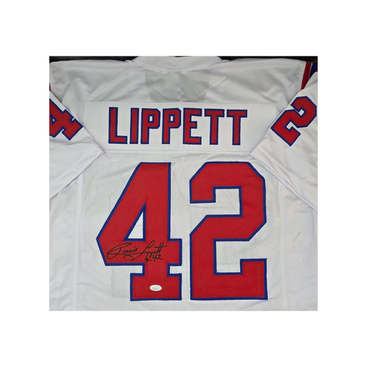 Ronnie Lippett New England Patriots Autographed Custom Football Jersey With COA - Fan Freaks