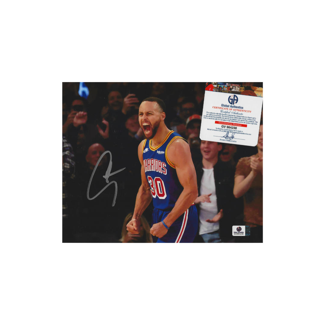 Stephen Curry Golden State Warriors Autographed 8x10 Photo With COA - Fan Freaks