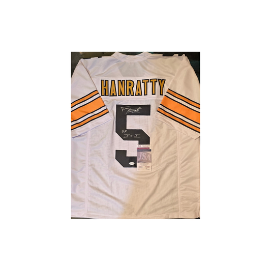 Terry Hanratty Pittsburgh Steelers Autographed & Insc Custom Football Jersey coa - Fan Freaks