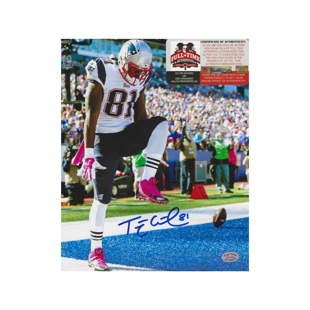 Tim Wright New England Patriots Autographed 8x10 Photo With COA - Fan Freaks