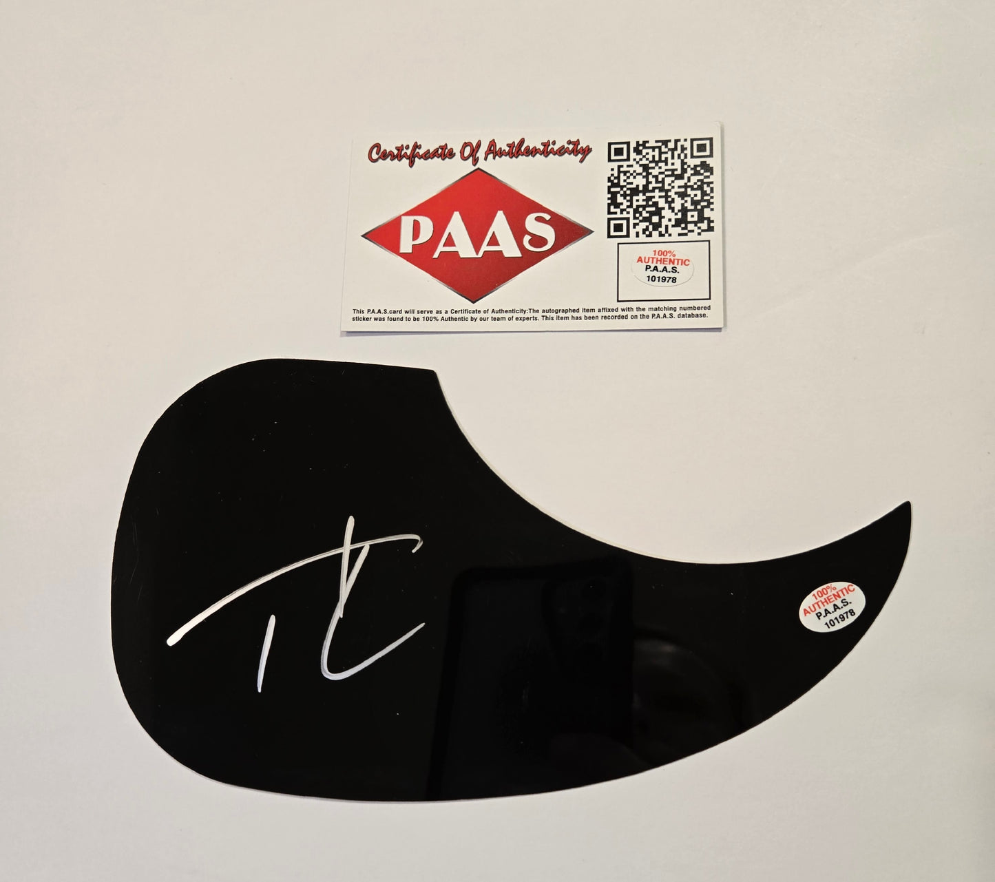 Tim McGraw signed autographed guitar pick guard PAAS COA