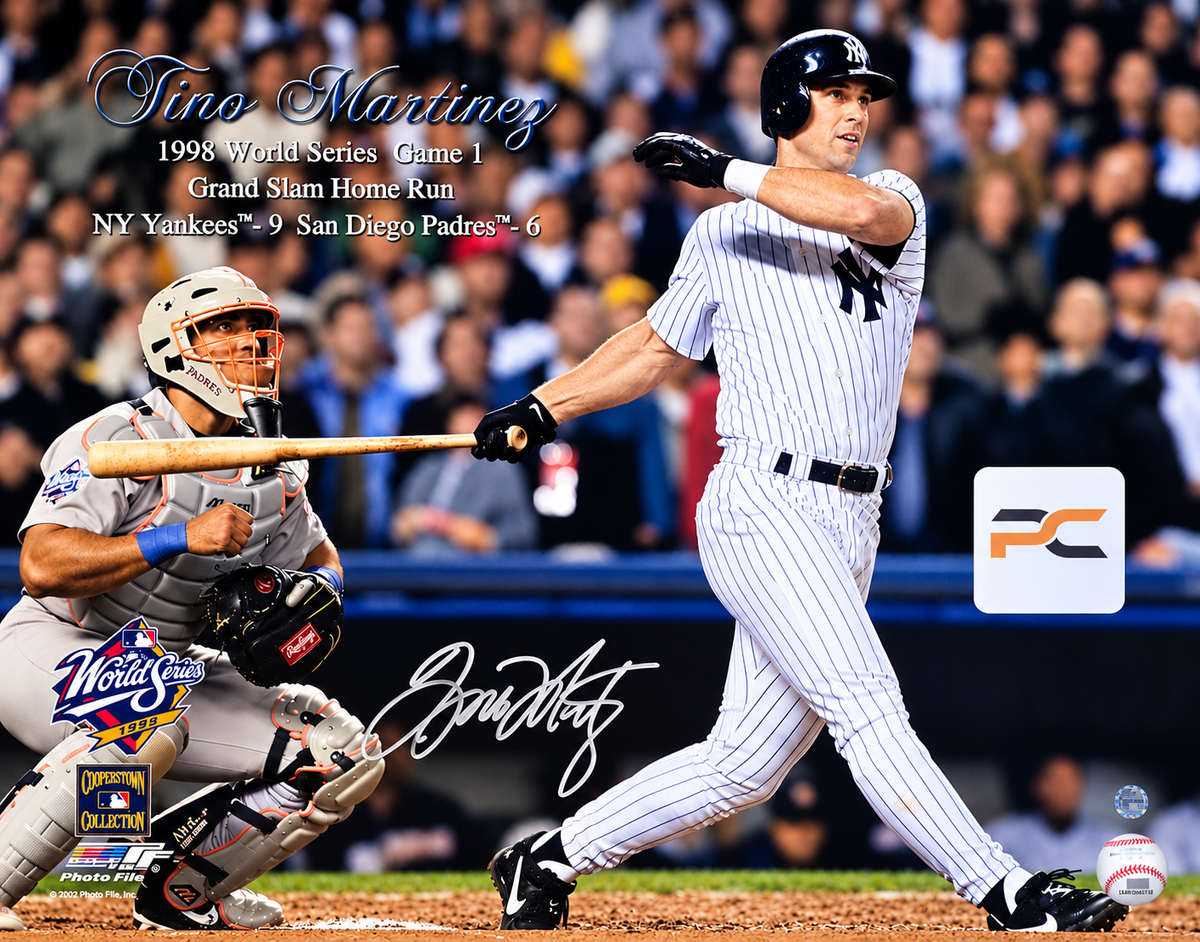 Tino Martinez autographed 16x20 poster, alternate view