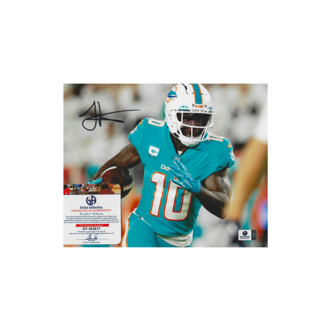 Tyreek Hill Miami Dolphins Autographed 8x10 Photo With COA - Fan Freaks