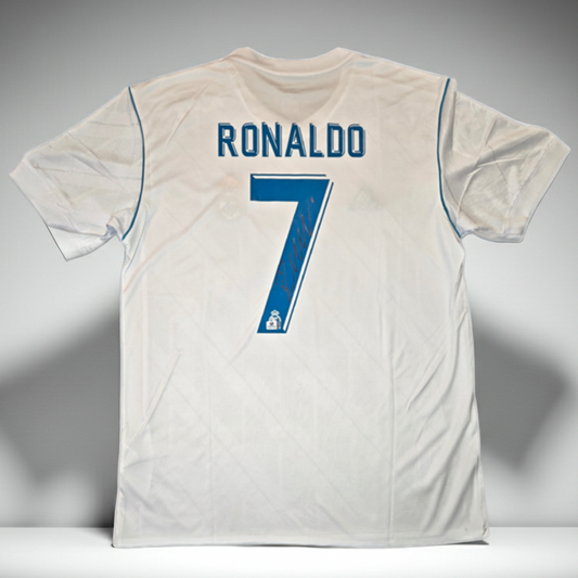 Cristiano Ronaldo Real Madrid Autographed 2014-15 Adidas Home Soccer Jersey coa