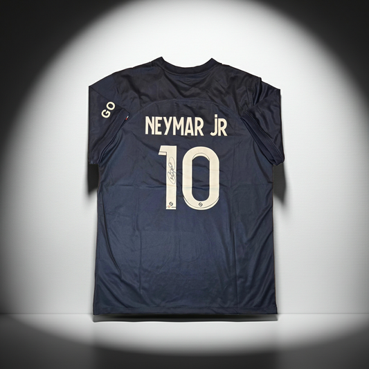Neymar Jr of Paris Saint Germain autographed soccer jersey PAAS COA (XL)