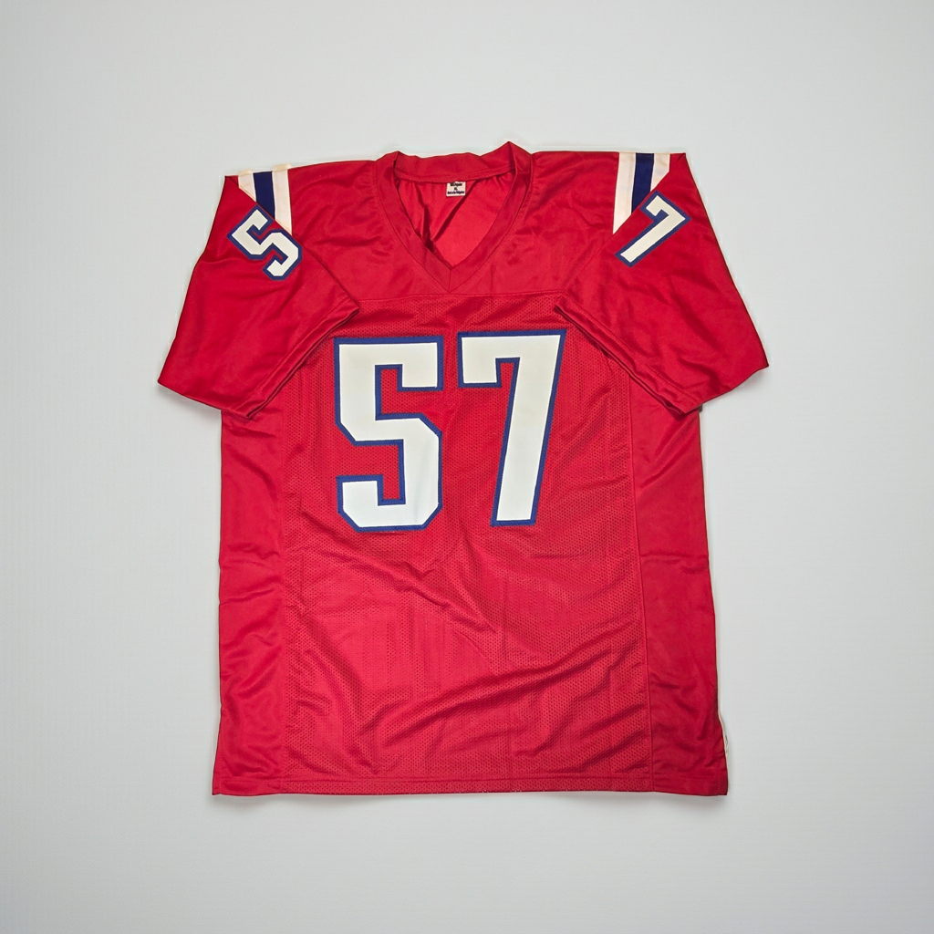 Steve Nelson New England Patriots Autographed Football Jersey JSA Hologram