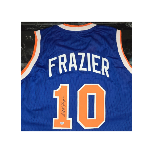 WALT FRAZIER SIGNED NEW YORK JERSEY WITH COA - Fan Freaks