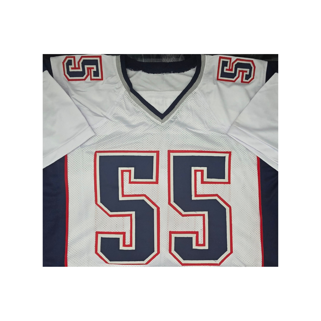 Willie McGinest New England Patriots Autographed & Ins Custom Football Jersey With COA - Fan Freaks