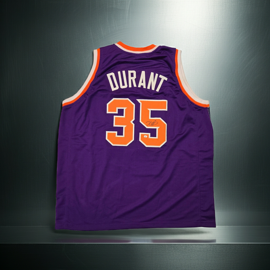 Kevin Durant of the Phoenix Suns autographed basketball jersey COA