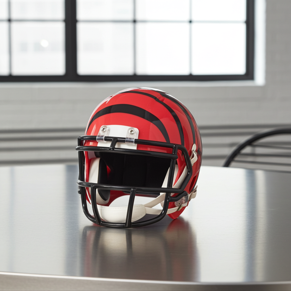 Joe Burrow of the Cincinnati Bengals autographed mini football helmet Fanatics Hologram