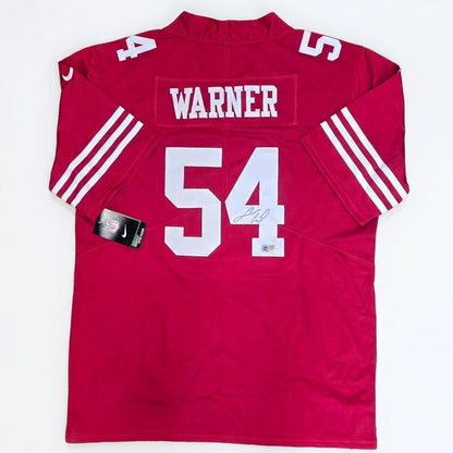 Fred Warner San Francisco 49ers #54 autographed football jersey – product photo