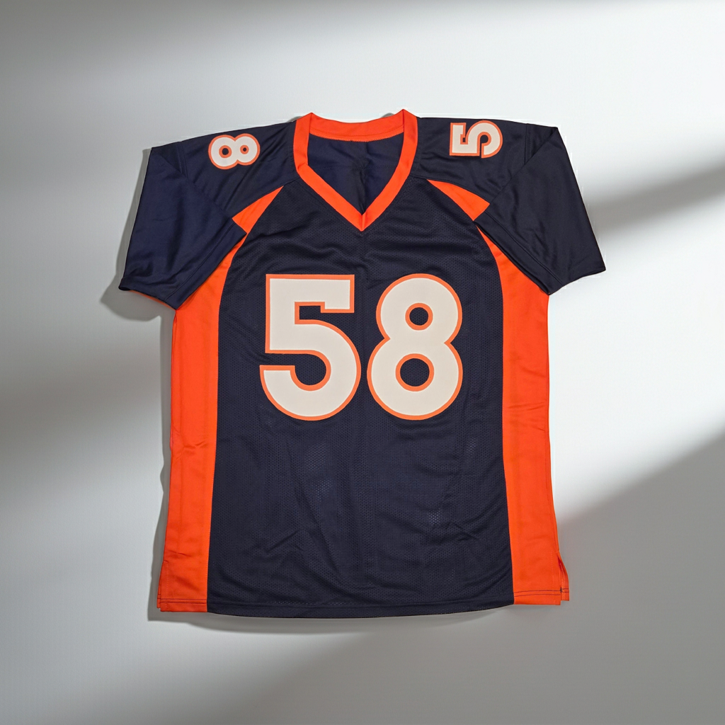 Von Miller Autographed Navy Football Jersey W/COA (XL)