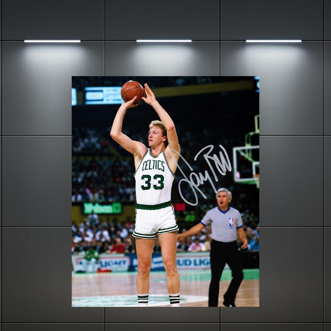 Larry Bird Boston Celtics Signed Photo Print Autograph Wall Art