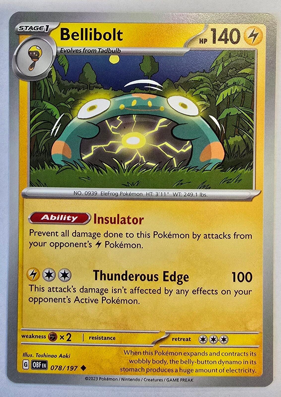 Bellibolt card Scarlet & Violet: Obsidian Flames