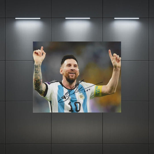 Lionel Messi 4 Signed Photo Print Autograph Wall Art