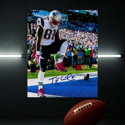 Tim Wright New England Patriots printed signature-style 8x10 photo art reprint, product image 3 of 3; not hand-autographed