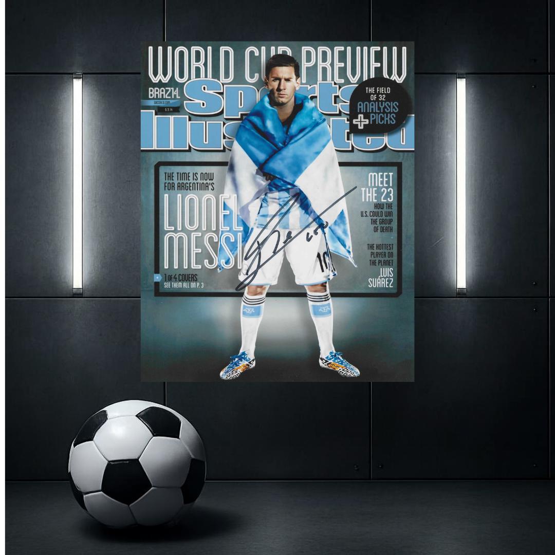 Lionel Messi 1 Signed Photo Print Autograph Wall Art