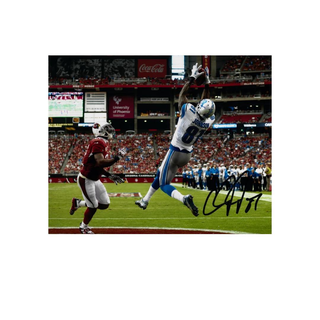 Calvin Johnson Detroit Lions Signed Photo Print Autograph Wall Art