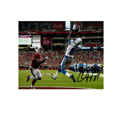 Calvin Johnson Detroit Lions printed signature-style 8x10 photo art reprint, product image 2 of 3; not hand-autographed