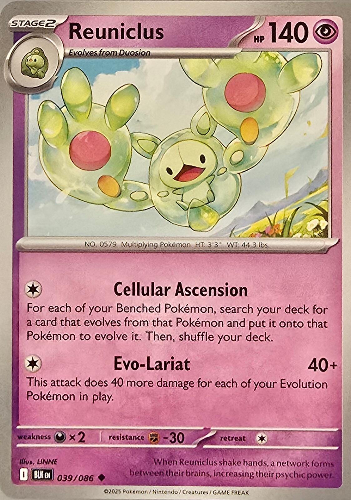 Reuniclus (039/086) card from Black Bolt