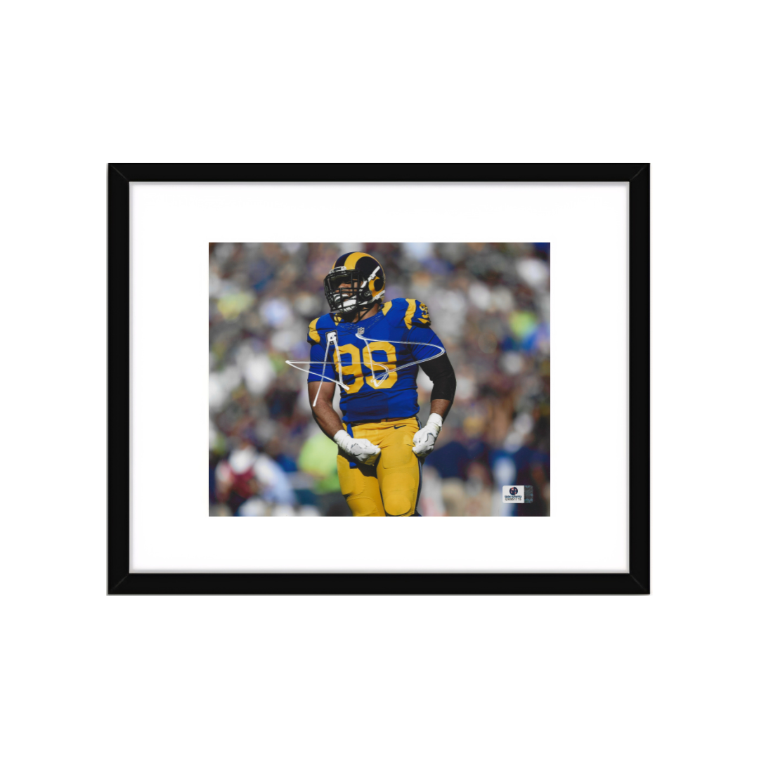 Aaron Donald Los Angeles Rams Autographed 8x10 Photo coa W/Frame - Fan Freaks
