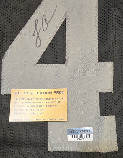 Johnathan Abram autographed Raiders jersey authentication documentation and sticker detail