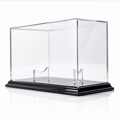 Illustrative rendering of clear acrylic football display case, view 3