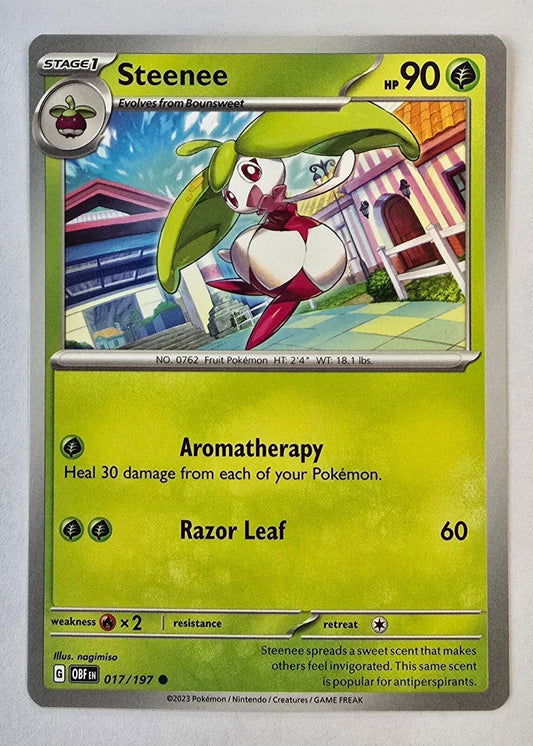 Steenee card Pokémon Obsidian Flames (number 017/197)