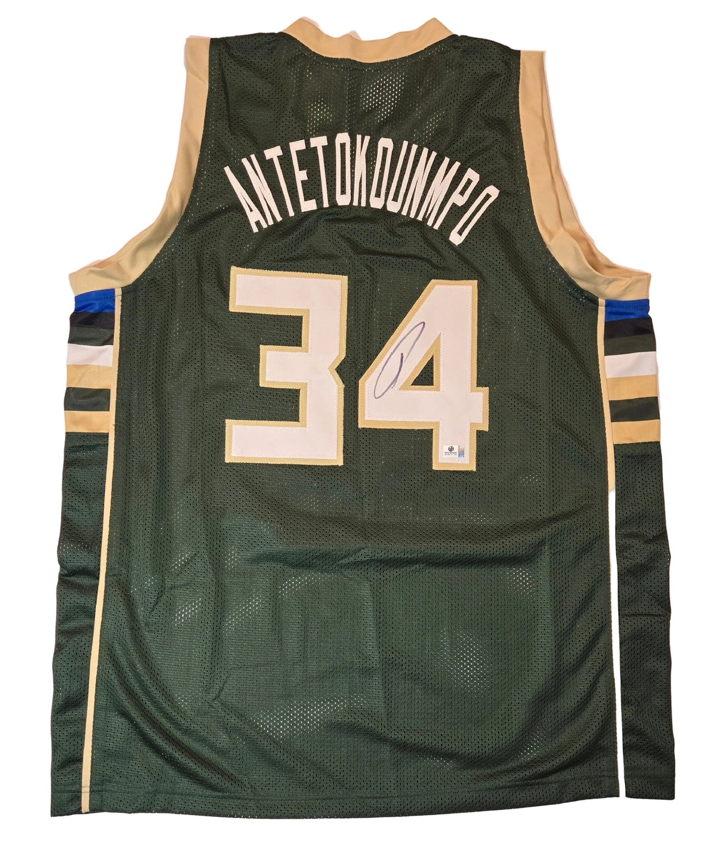 Giannis Antetokounmpo Milwaukee Bucks Basketball Jersey coa