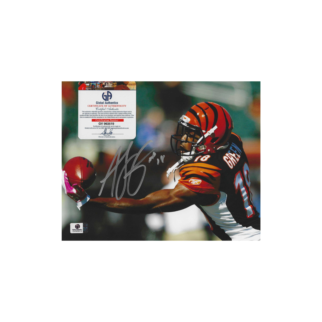 A.J. Green Cincinnati Bengals Autographed 8x10 Photo coa W/Frame - Fan Freaks