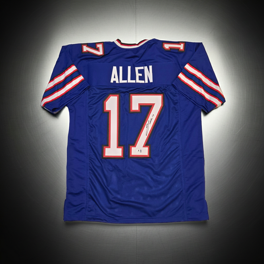 Josh Allen Buffalo Bills Autographed Football Jersey coa (XL)