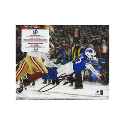 Global Authentics COA GV973442 for Josh Allen Buffalo Bills signed 8x10 photograph